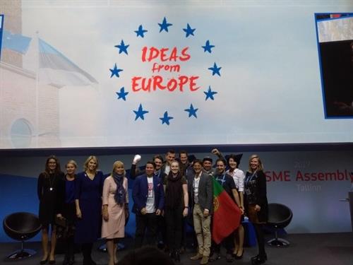 The Ideas from Europe final, in April 2018 – with the young research talents from HSD. Photos (2): private